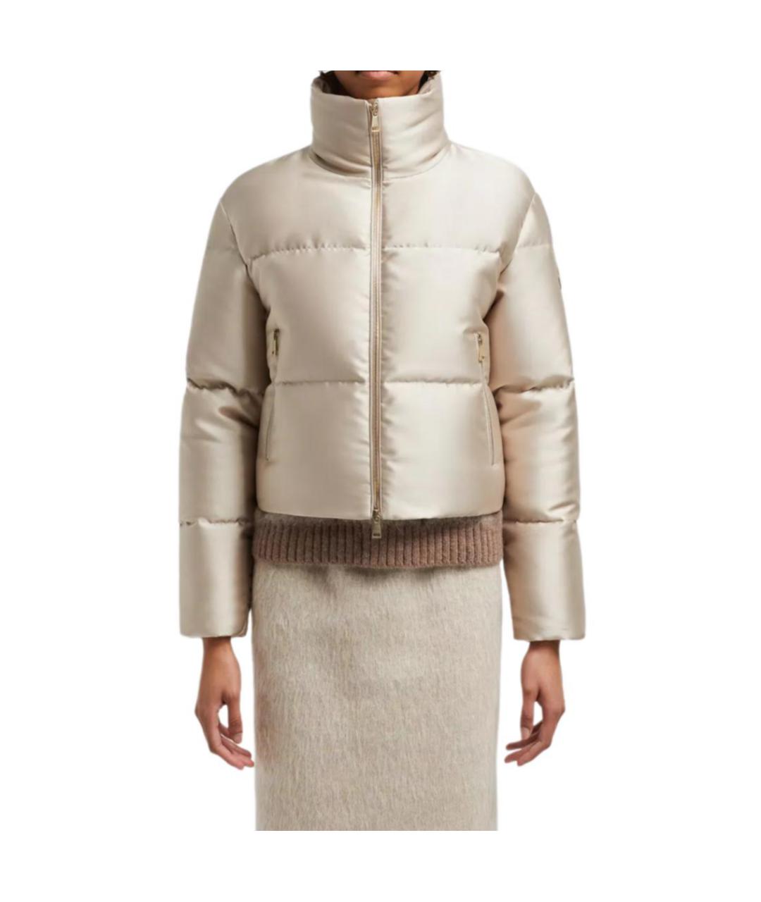 MONCLER Бежевый пуховик, фото 2