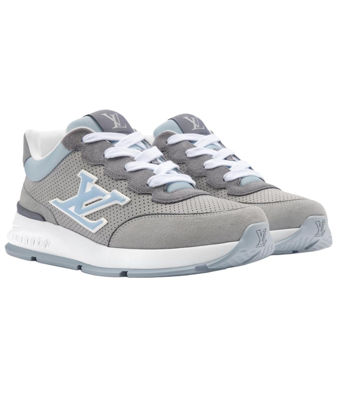 LOUIS VUITTON Серые низкие кроссовки / кеды, фото 3