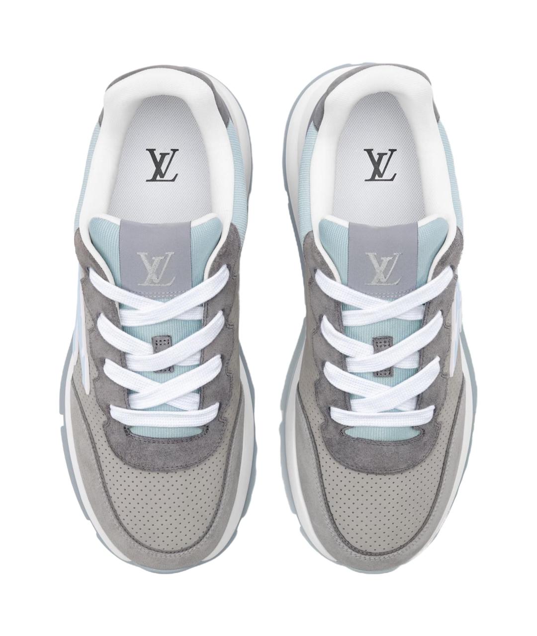 LOUIS VUITTON Серые низкие кроссовки / кеды, фото 4