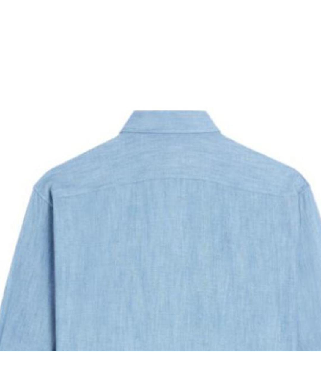 CELINE Синяя хлопковая рубашка, фото 5