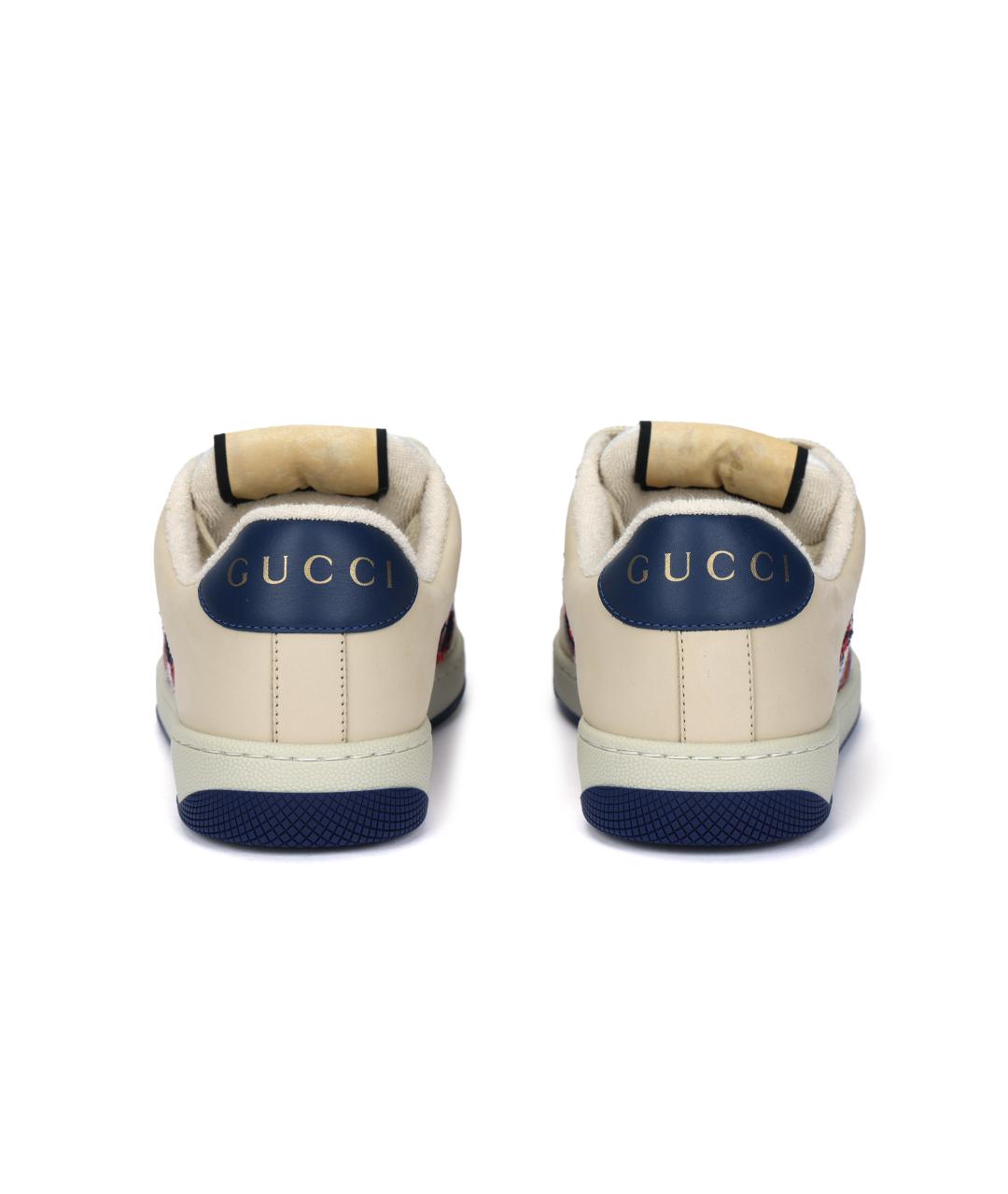 GUCCI Мульти кожаные кеды, фото 4