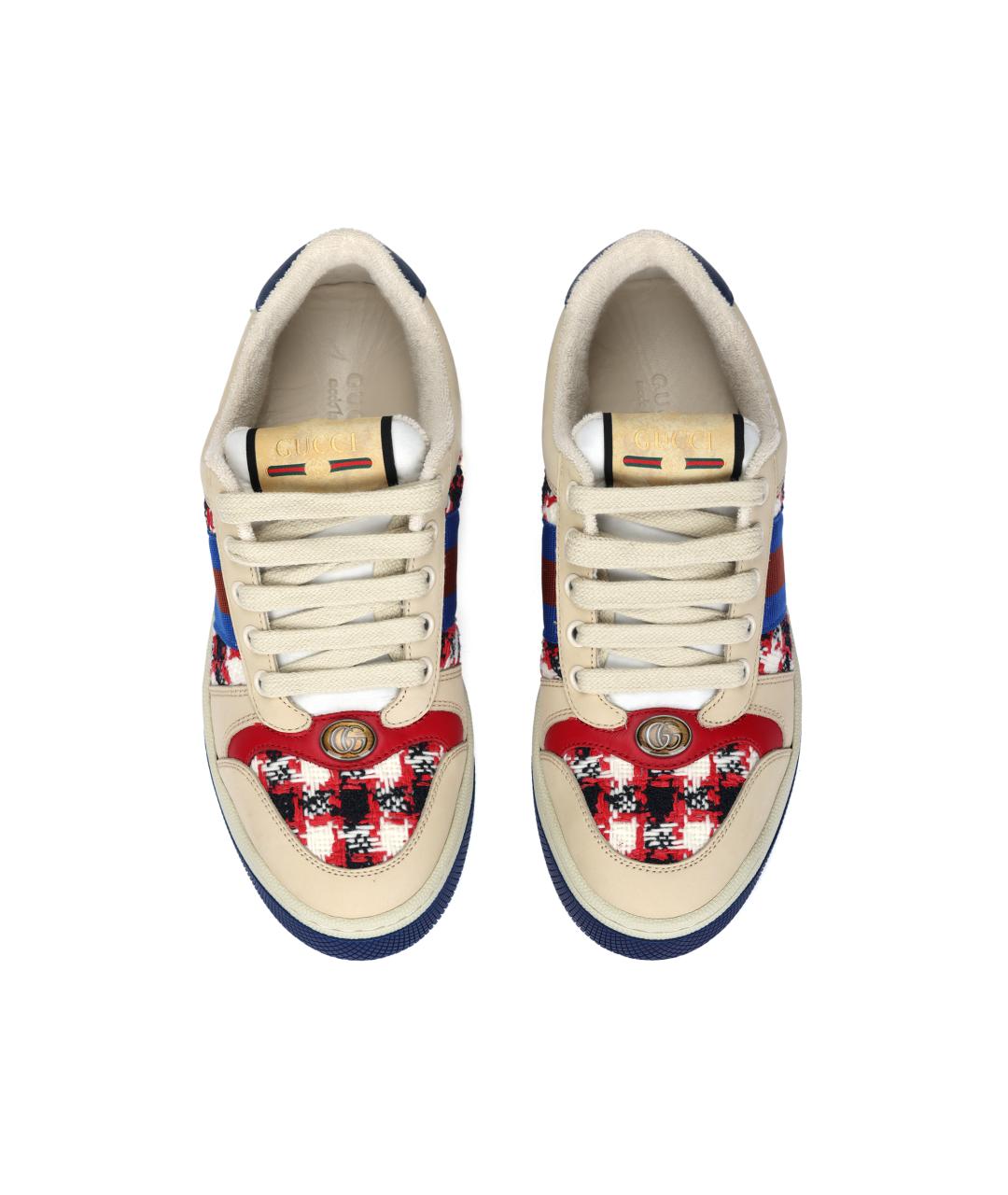 GUCCI Мульти кожаные кеды, фото 3