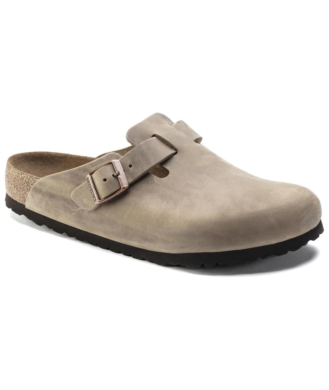 BIRKENSTOCK Бежевые кожаные мюли, фото 3