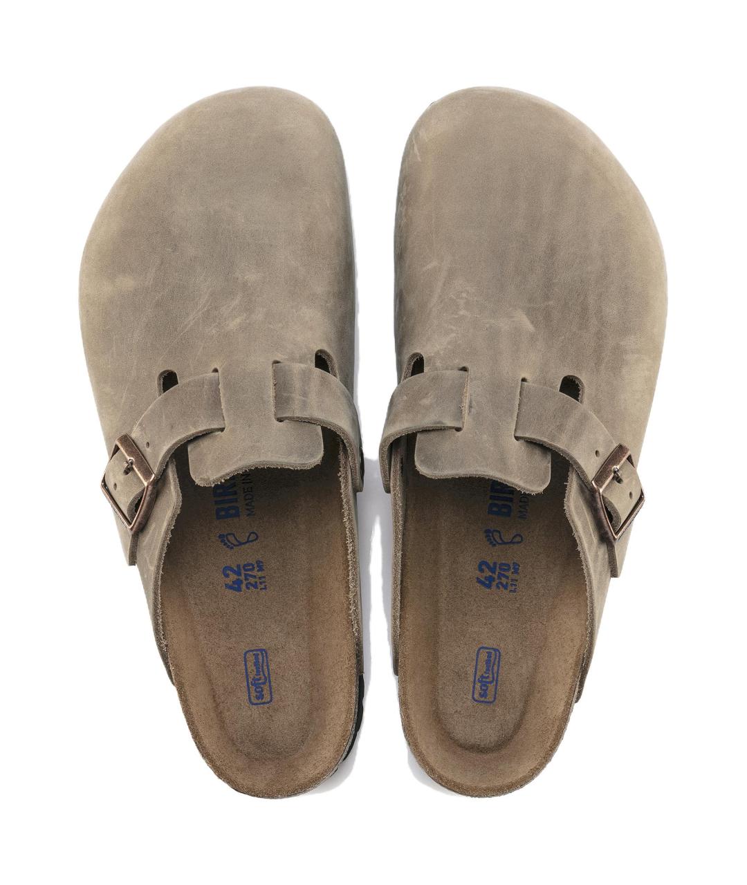 BIRKENSTOCK Бежевые кожаные мюли, фото 5