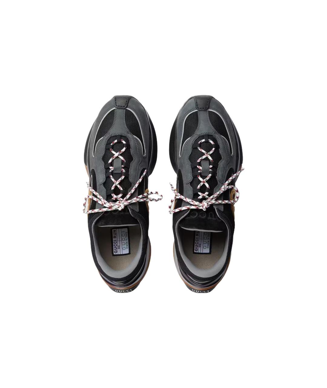 GUCCI Серые замшевые высокие кроссовки / кеды, фото 3