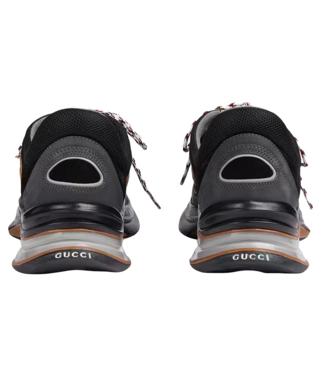 GUCCI Серые замшевые высокие кроссовки / кеды, фото 4