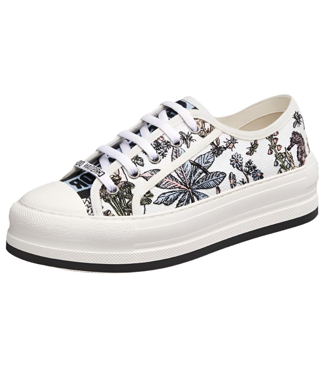 CHRISTIAN DIOR Мульти текстильные кеды, фото 3