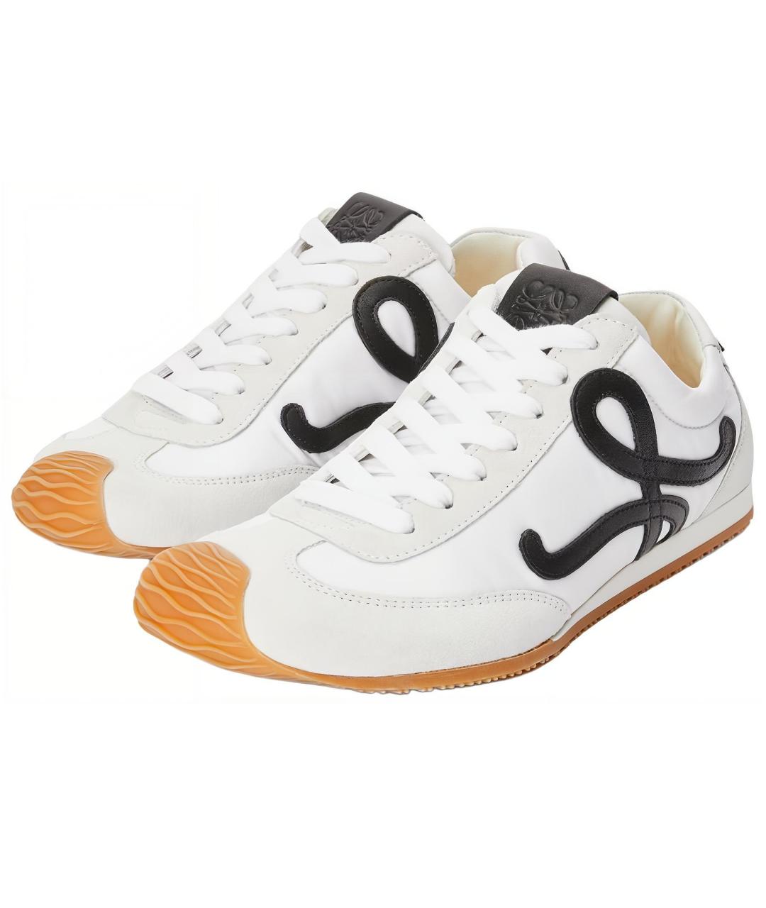 LOEWE Белые низкие кроссовки / кеды, фото 4