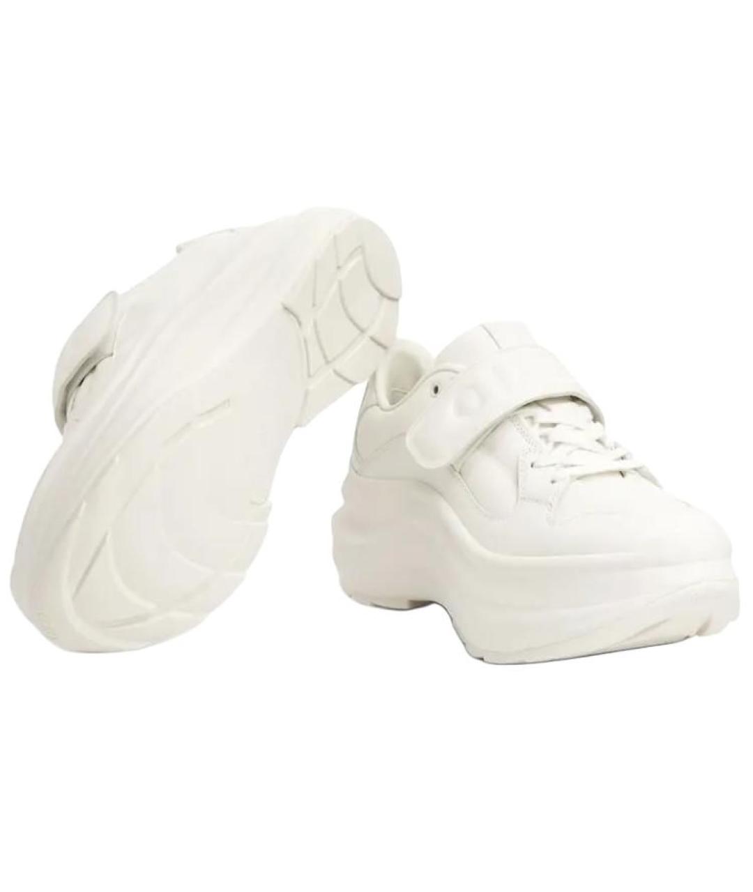 GUCCI Белые кожаные кроссовки, фото 6