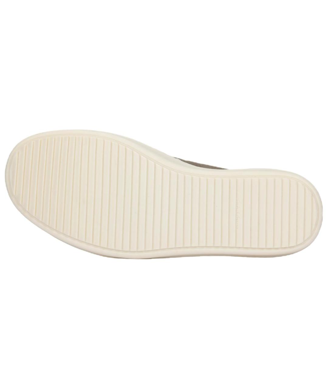 RICK OWENS Коричневые кожаные низкие кроссовки / кеды, фото 5