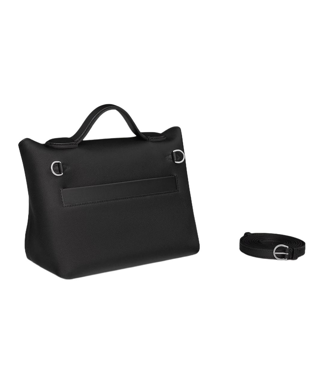 HERMES Черная кожаная сумка через плечо, фото 2