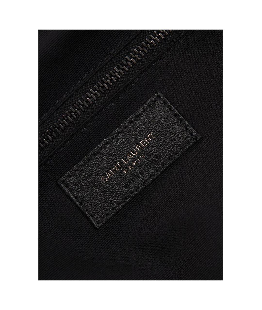 SAINT LAURENT Черная кожаная сумка через плечо, фото 6