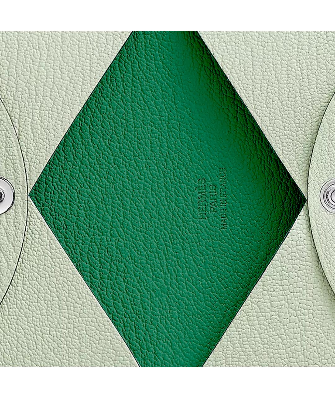 HERMES Салатовый кожаный кардхолдер, фото 3