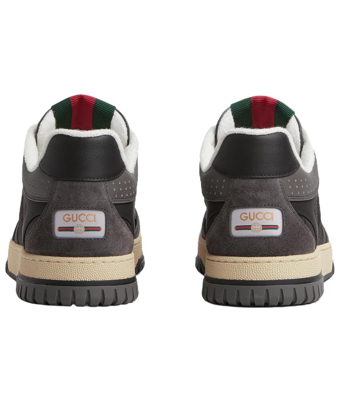 GUCCI Серые замшевые высокие кроссовки / кеды, фото 4