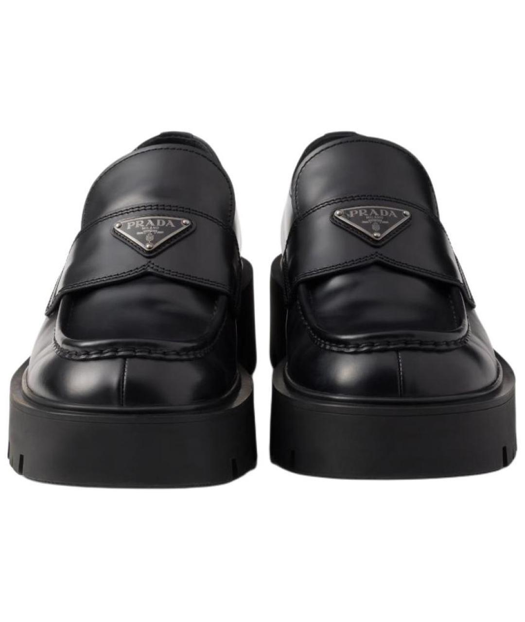 PRADA Черные кожаные лоферы, фото 5