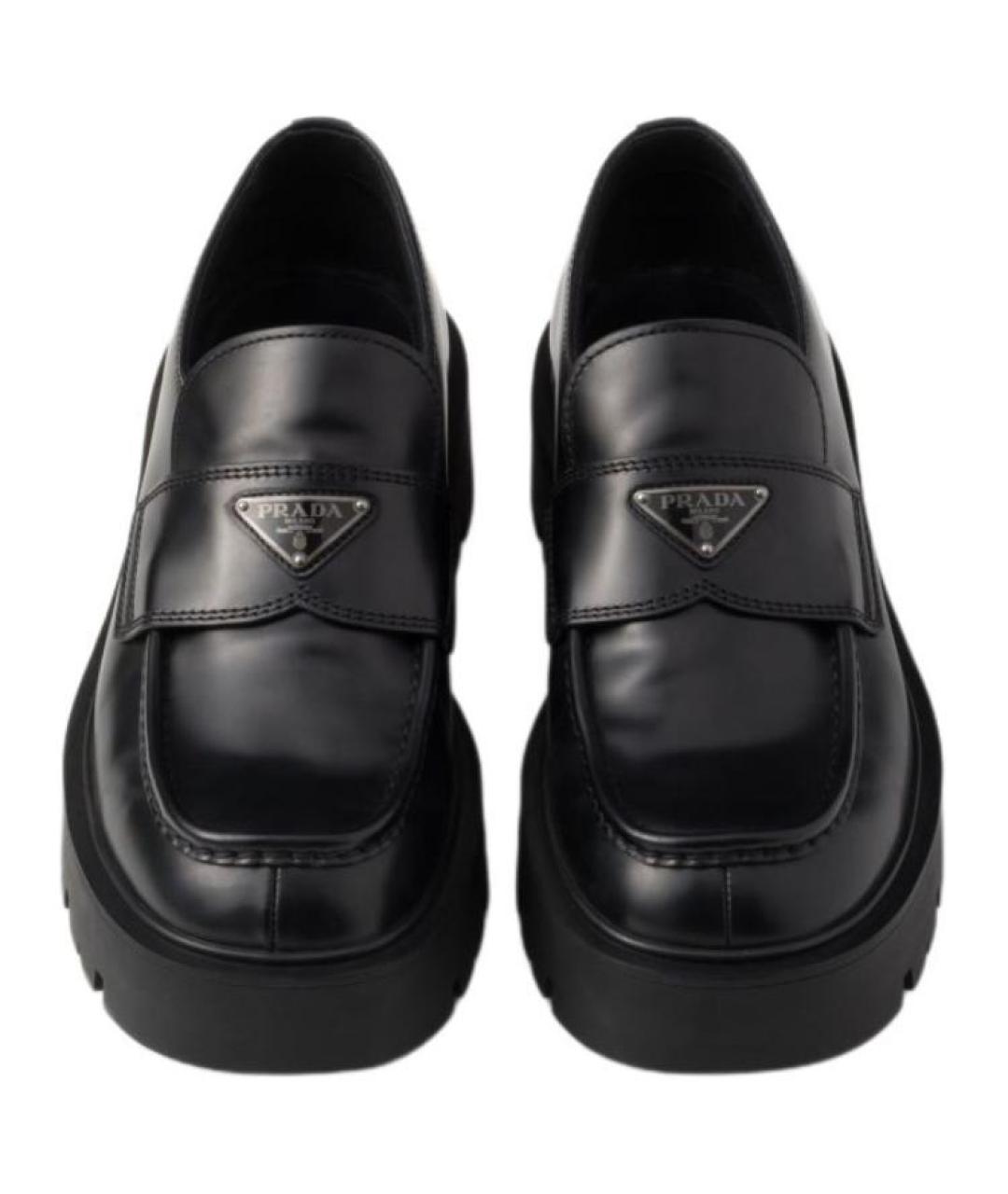 PRADA Черные кожаные лоферы, фото 6
