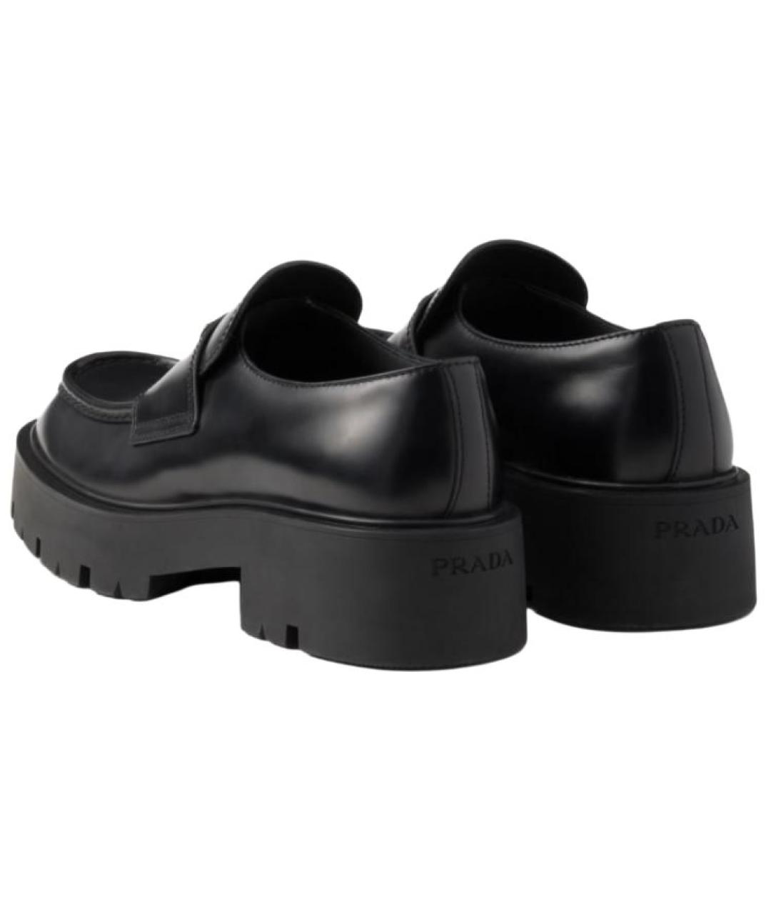 PRADA Черные кожаные лоферы, фото 4