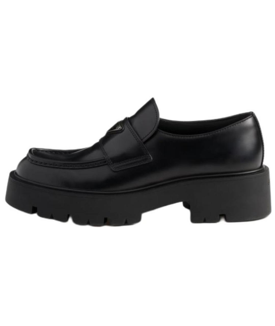 PRADA Черные кожаные лоферы, фото 2