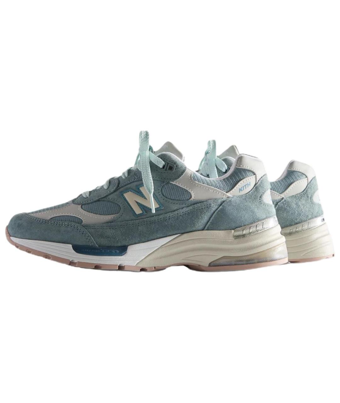 NEW BALANCE Голубые замшевые высокие кроссовки / кеды, фото 3