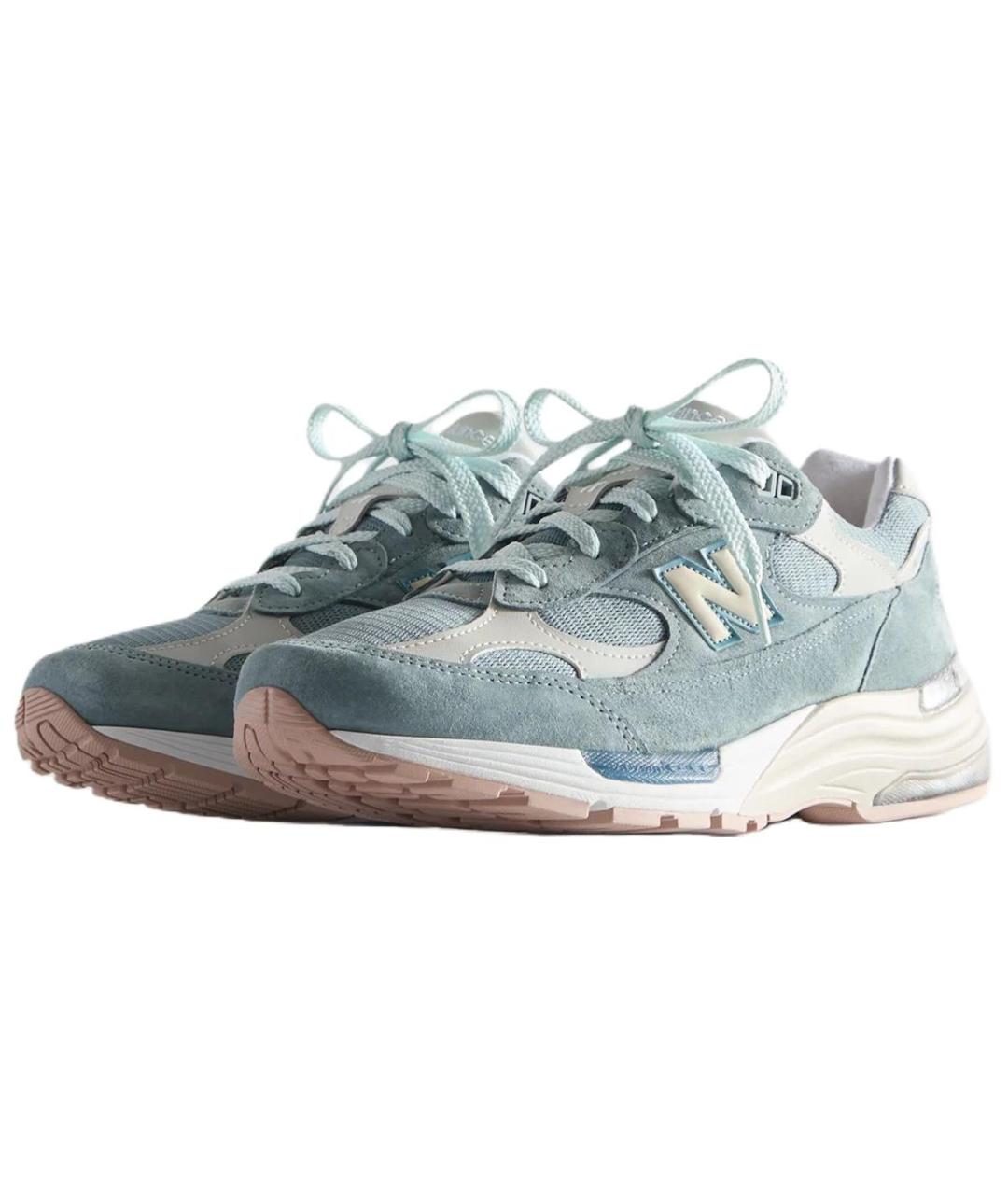 NEW BALANCE Голубые замшевые высокие кроссовки / кеды, фото 4