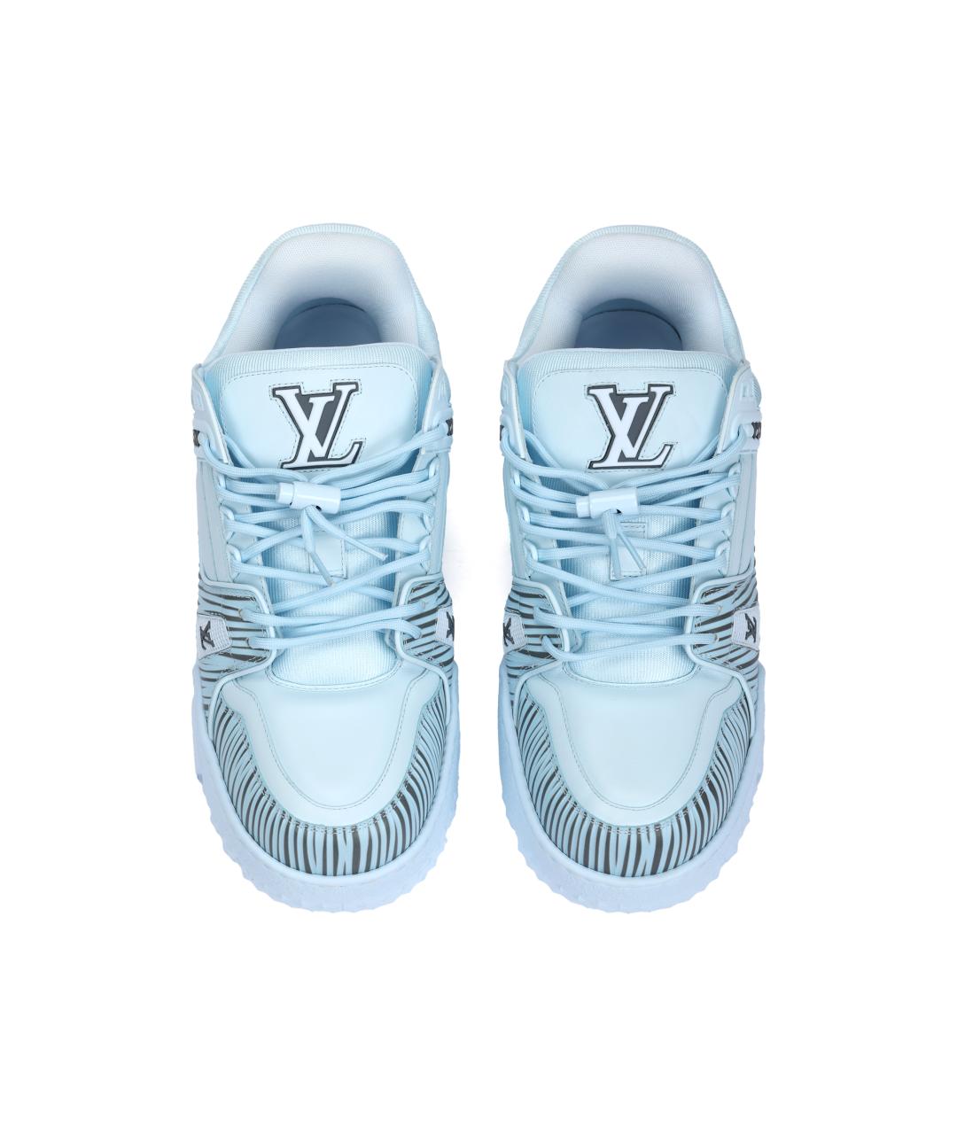 LOUIS VUITTON Синие низкие кроссовки / кеды, фото 3