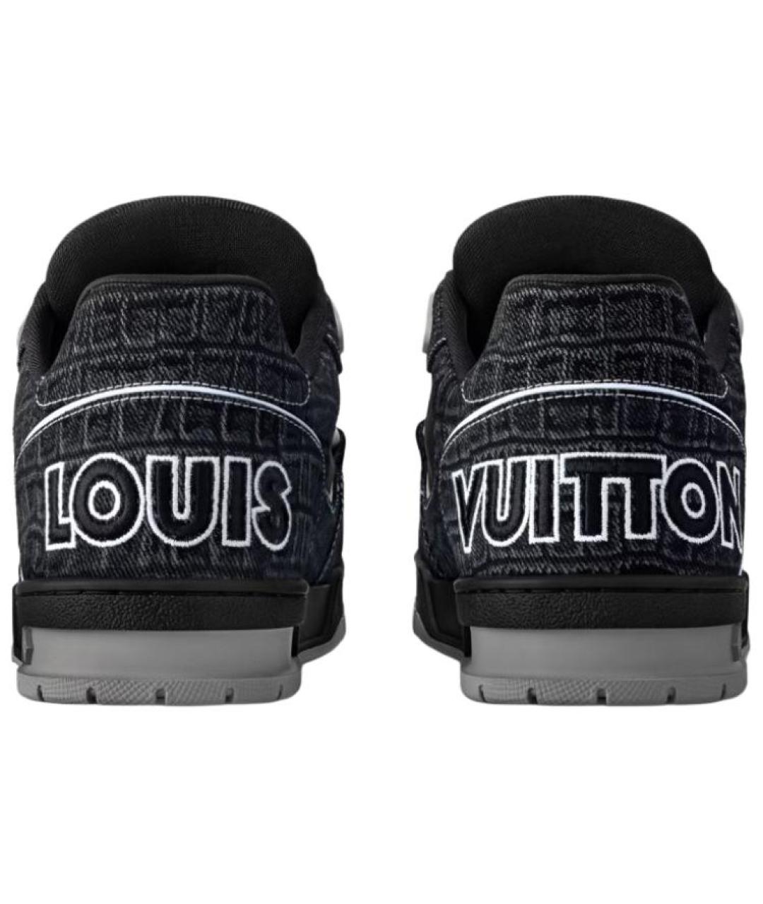 LOUIS VUITTON Черные низкие кроссовки / кеды, фото 4