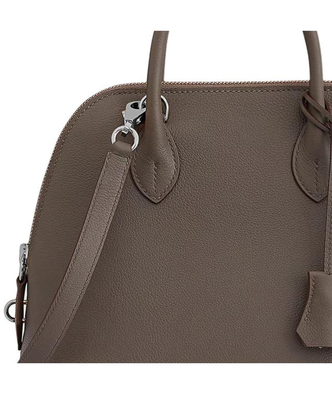 HERMES Коричневая кожаная сумка через плечо, фото 5