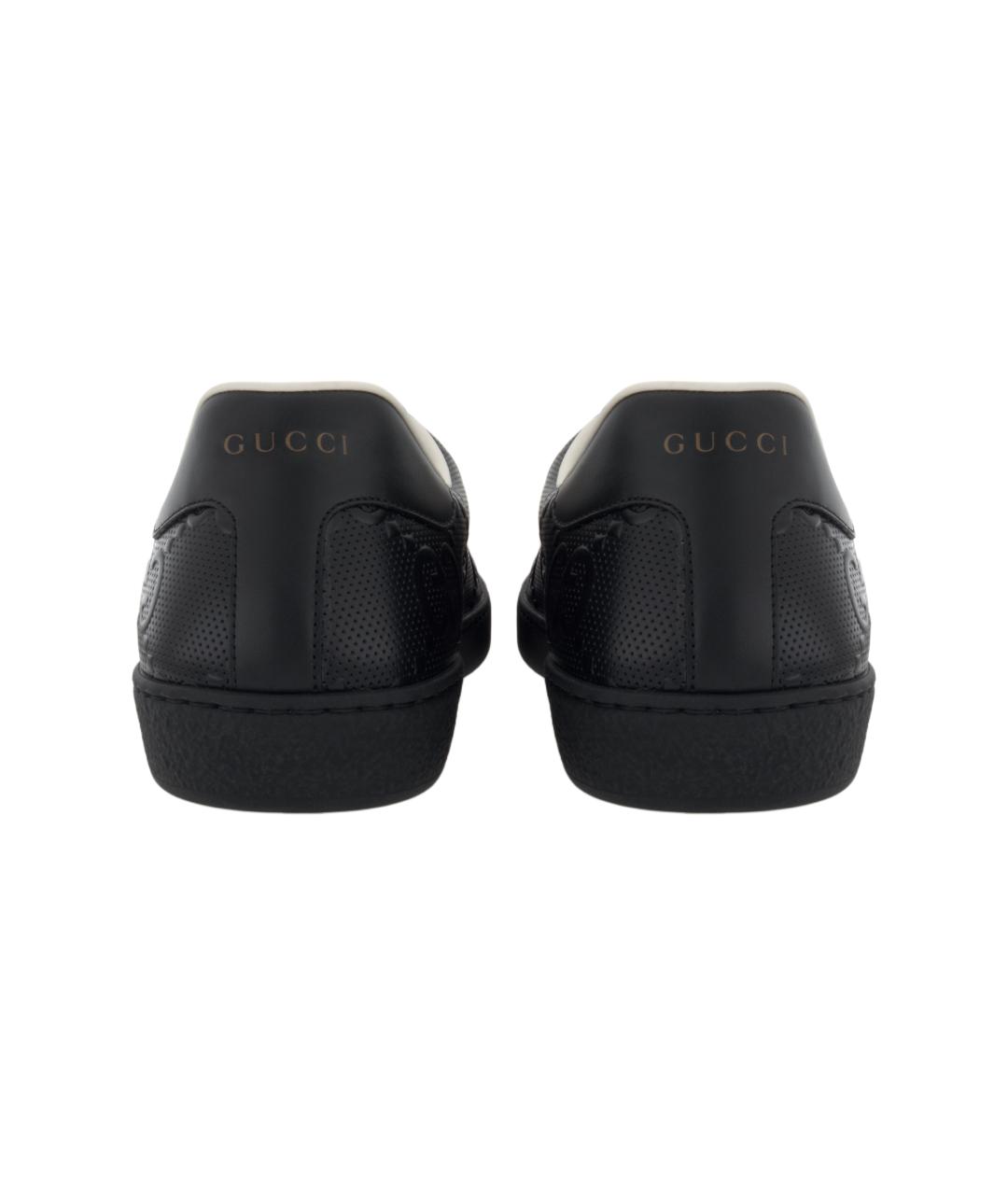 GUCCI Черные низкие кроссовки / кеды, фото 5