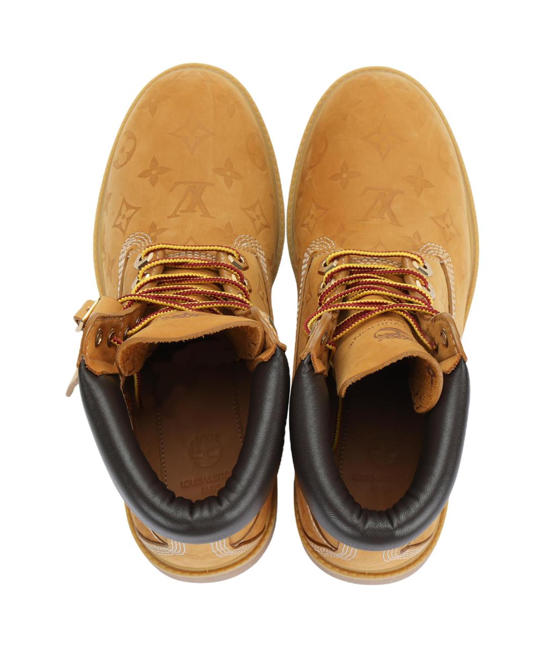 LOUIS VUITTON Коричневые нубуковые ботинки, фото 3