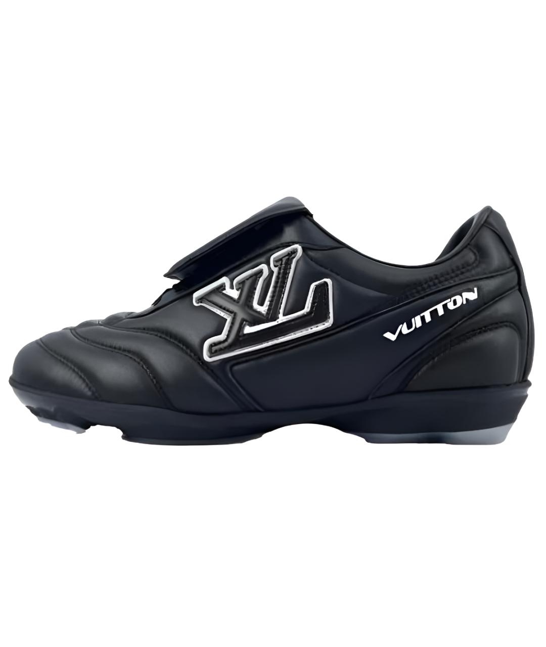LOUIS VUITTON Черные кожаные низкие кроссовки / кеды, фото 2