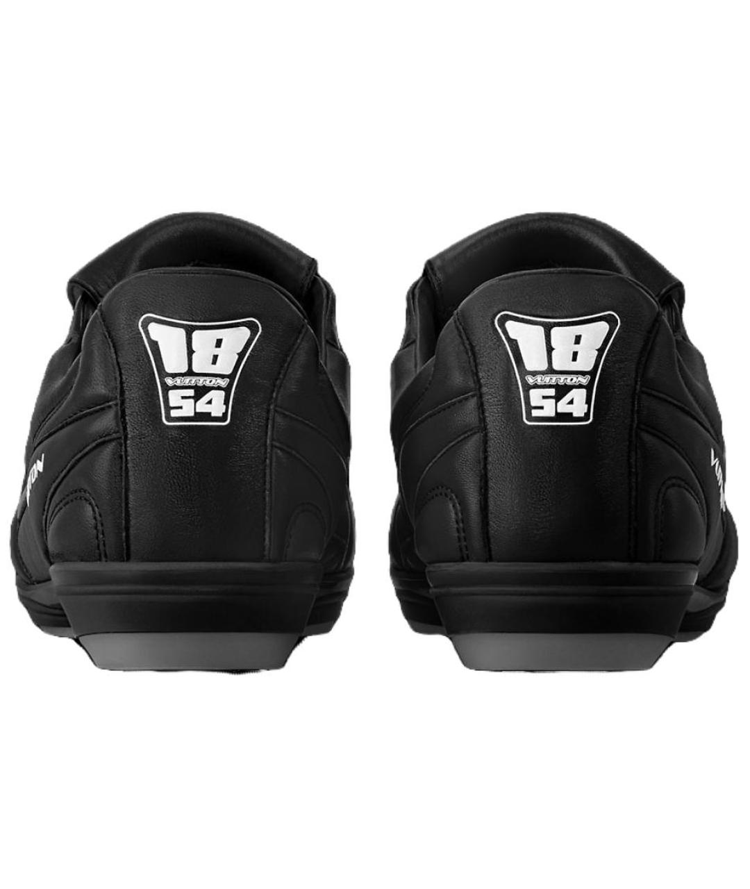 LOUIS VUITTON Черные кожаные низкие кроссовки / кеды, фото 5