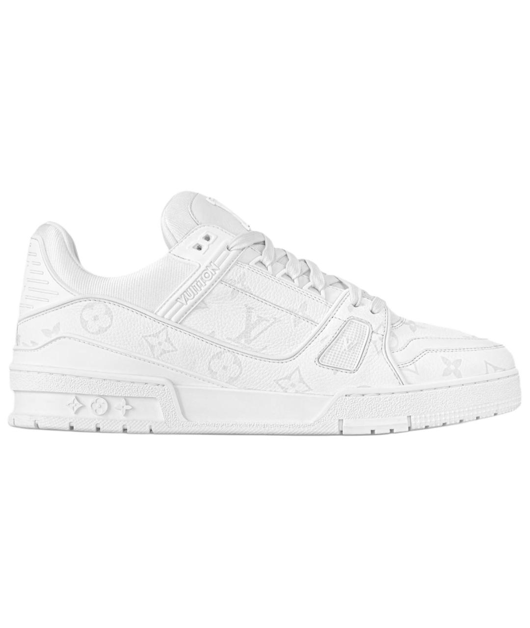 LOUIS VUITTON Белые кожаные низкие кроссовки / кеды, фото 1