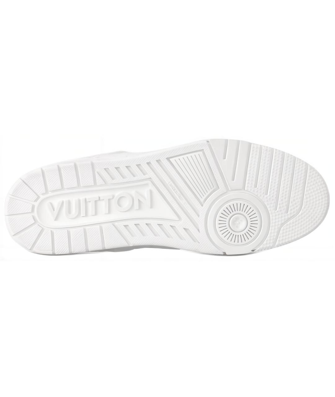 LOUIS VUITTON Белые кожаные низкие кроссовки / кеды, фото 6