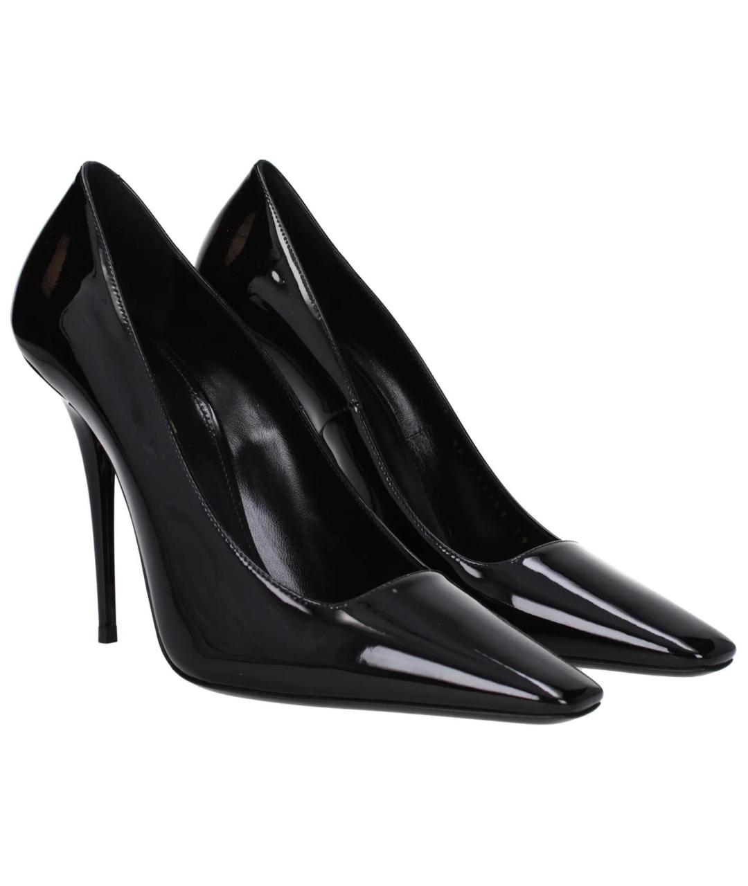 SAINT LAURENT Черные кожаные туфли, фото 4