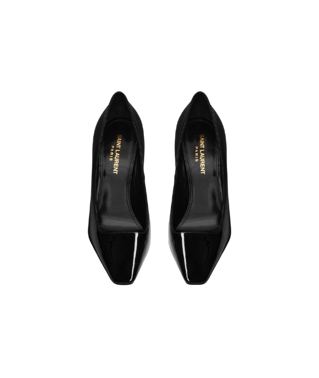 SAINT LAURENT Черные кожаные туфли, фото 3