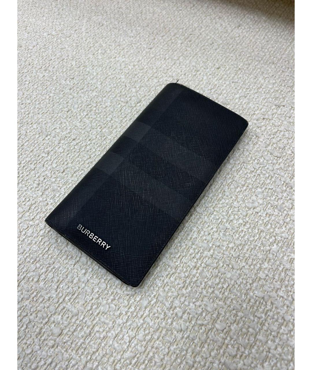 BURBERRY Черный кошелек из искусственной кожи, фото 5