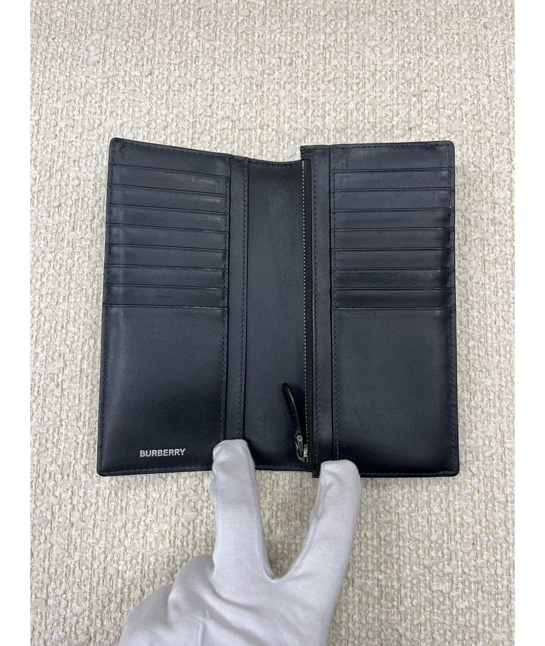 BURBERRY Черный кошелек из искусственной кожи, фото 3