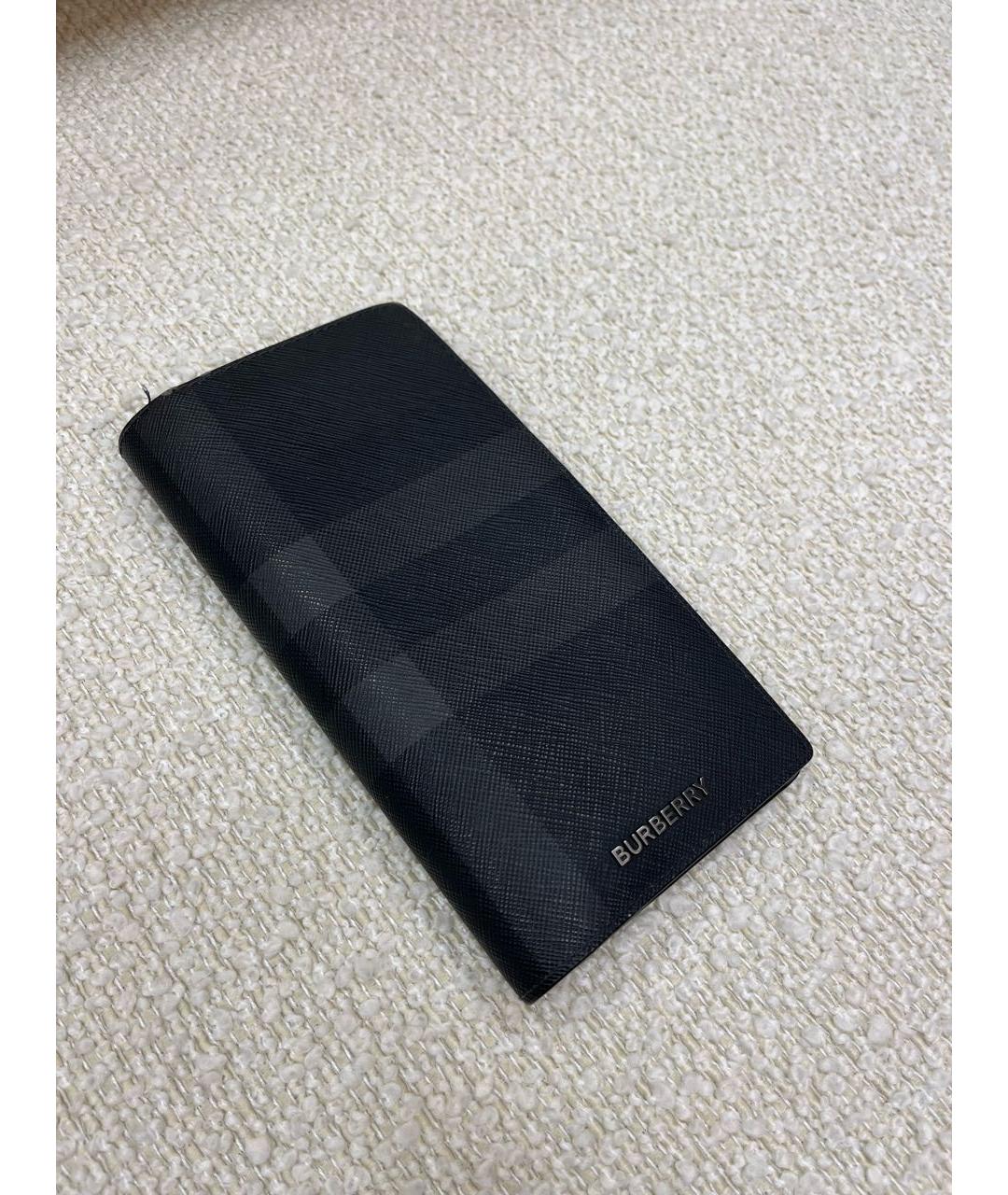 BURBERRY Черный кошелек из искусственной кожи, фото 4