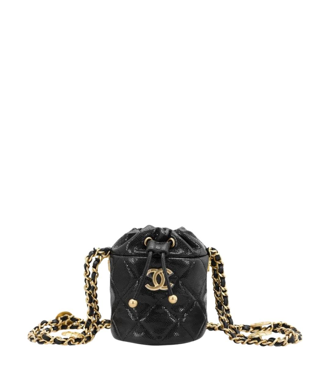 CHANEL Черная кожаная сумка через плечо, фото 1