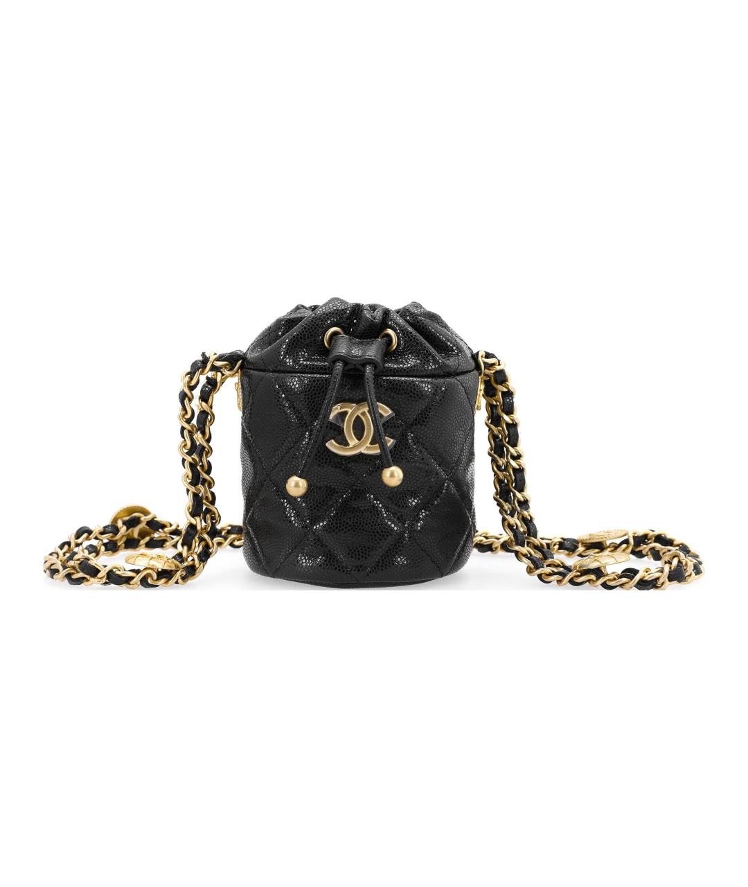 CHANEL Черная кожаная сумка через плечо, фото 5