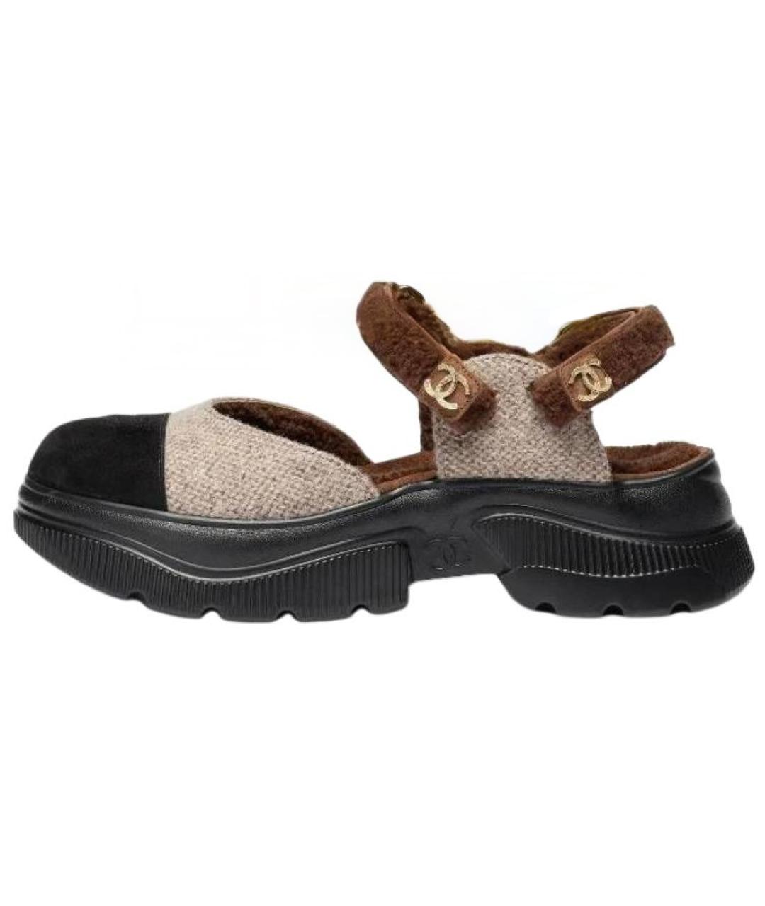 CHANEL Коричневые сандалии, фото 2