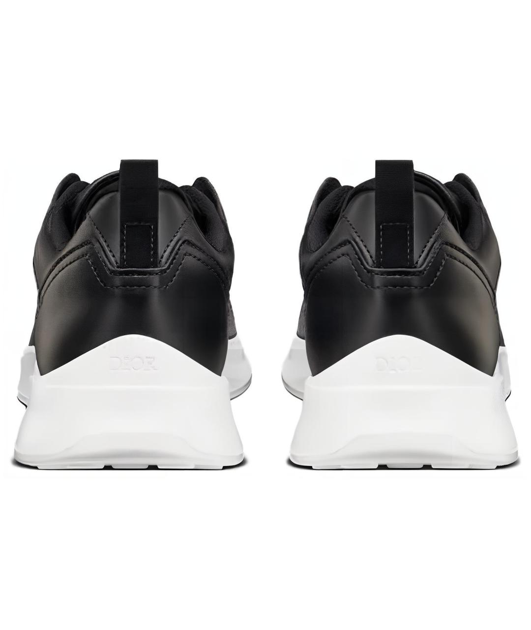 CHRISTIAN DIOR Черные кожаные низкие кроссовки / кеды, фото 5