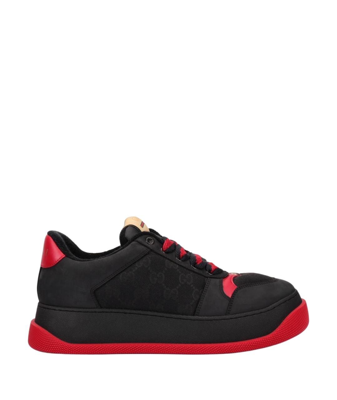 GUCCI Черные низкие кроссовки / кеды, фото 1