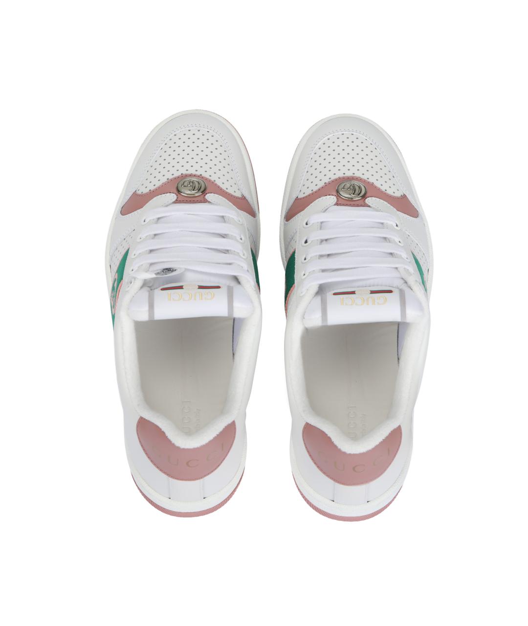 GUCCI Белые кожаные кеды, фото 3