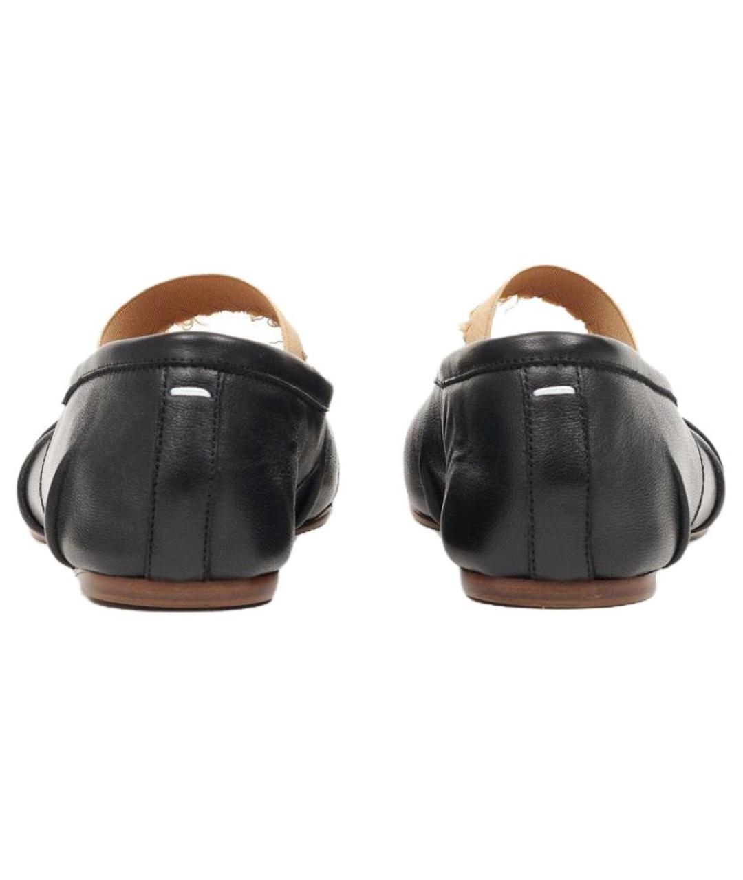 MAISON MARGIELA Черные кожаные балетки, фото 5