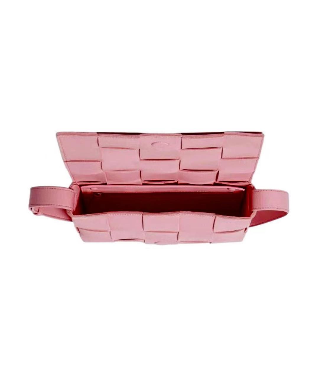 BOTTEGA VENETA Розовая кожаная сумка через плечо, фото 4