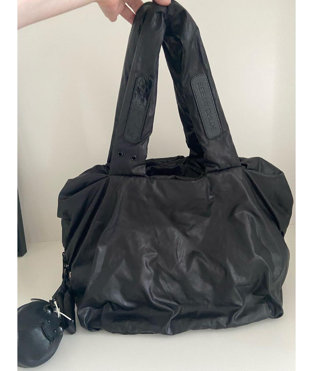 SEE BY CHLOE Черная сумка тоут, фото 3