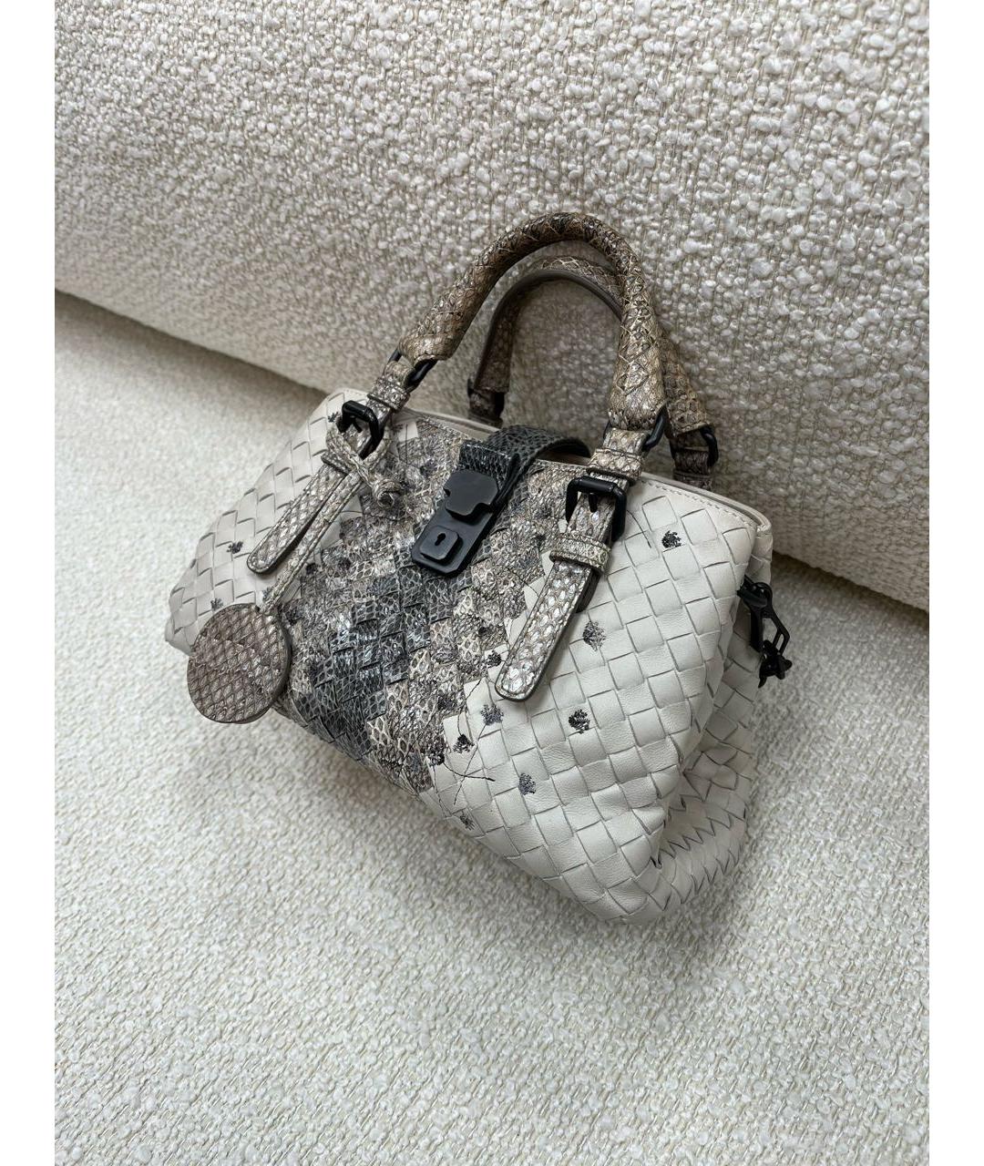 BOTTEGA VENETA Бежевая кожаная сумка с короткими ручками, фото 5