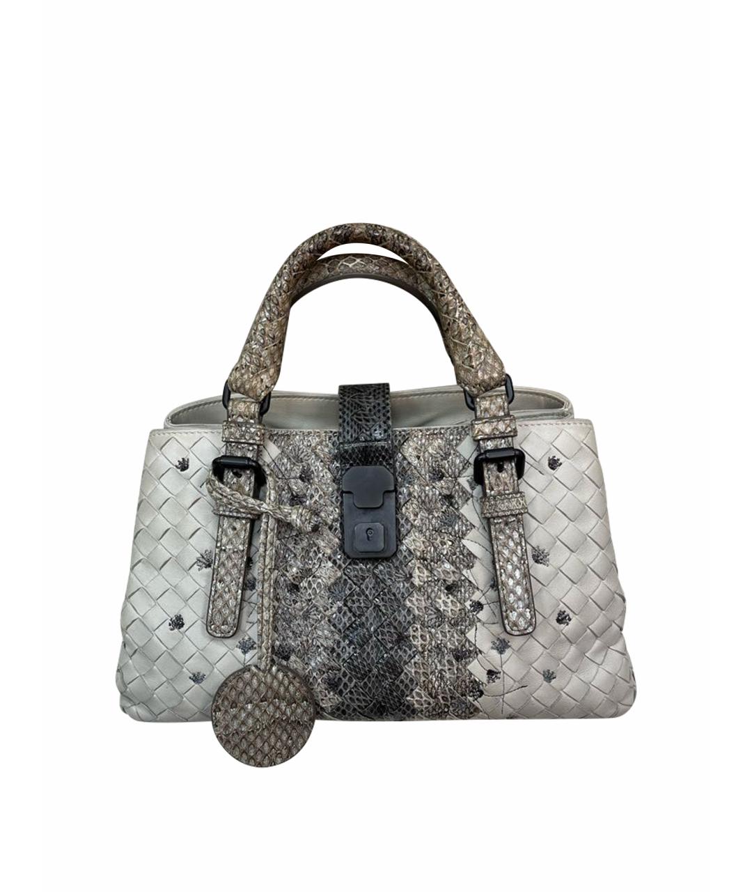 BOTTEGA VENETA Бежевая кожаная сумка с короткими ручками, фото 1