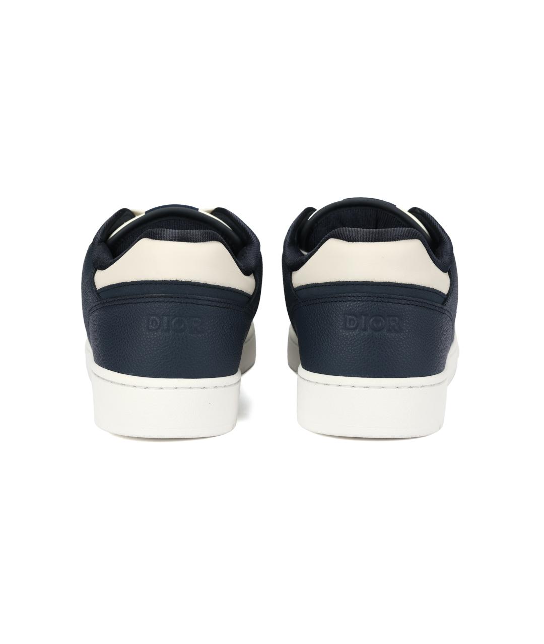 CHRISTIAN DIOR Синие кожаные низкие кроссовки / кеды, фото 4